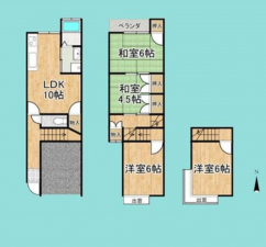 京都市伏見区桃山町丹後、中古一戸建ての間取り画像です