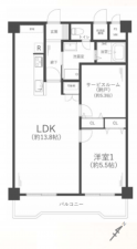 京都市南区吉祥院大河原町、マンションの間取り画像です