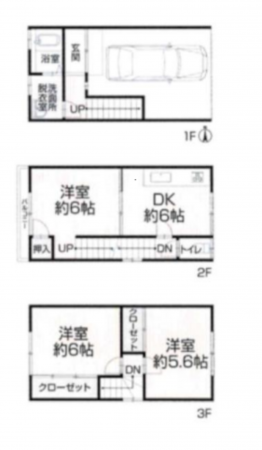 京都市伏見区桃山町丹後、中古一戸建ての間取り画像です