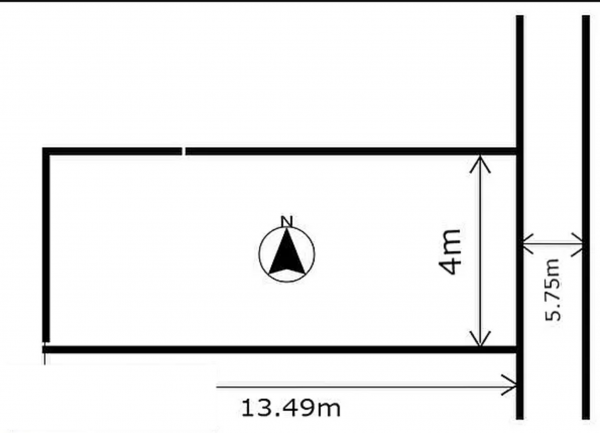 京都市南区吉祥院船戸町、土地の間取り画像です