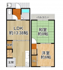 京都市伏見区深草寺内町、中古一戸建ての間取り画像です