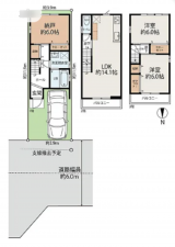 京都市伏見区舞台町、新築一戸建ての間取り画像です