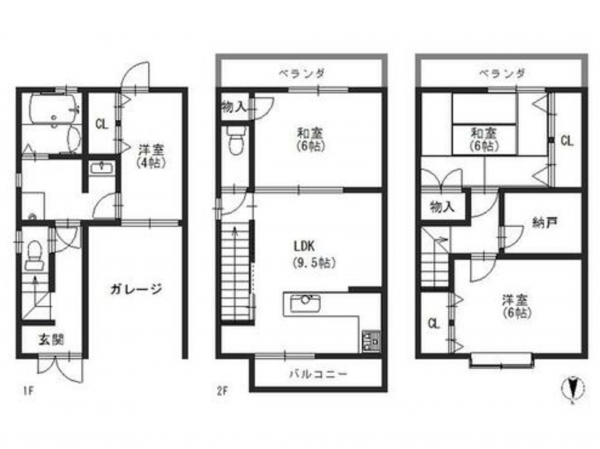 京都市伏見区竹田七瀬川町、中古一戸建ての間取り画像です