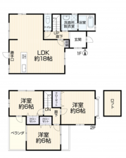 京都市伏見区深草七瀬川町、中古一戸建ての間取り画像です