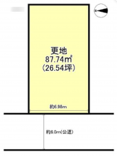 京都市南区吉祥院西ノ内町、土地の間取り画像です