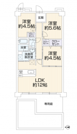 京都市伏見区舞台町、マンションの間取り画像です