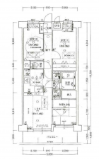 京都市伏見区醍醐構口町、マンションの間取り画像です