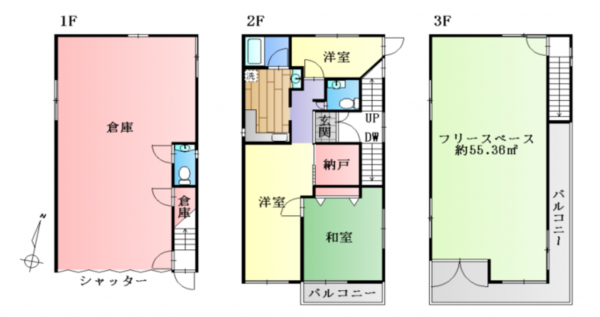 京都市南区吉祥院西ノ庄東屋敷町、中古一戸建ての間取り画像です