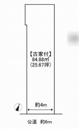 京都市伏見区淀際目町、土地の間取り画像です