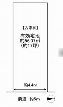 京都市伏見区醍醐池田町、土地の間取り画像です
