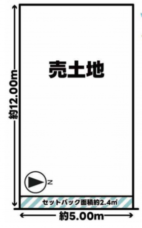 京都市南区西九条開ケ町、土地の間取り画像です