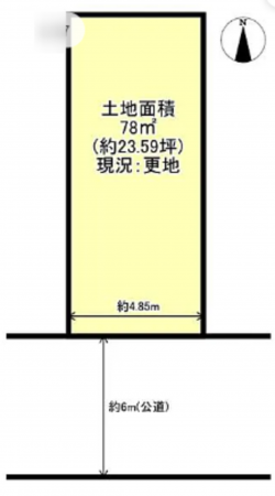 京都市南区唐橋花園町、土地の間取り画像です