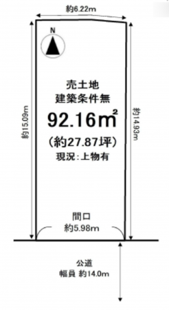 京都市伏見区西大手町、土地の間取り画像です