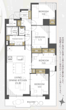 京都市南区久世中久町、マンションの間取り画像です