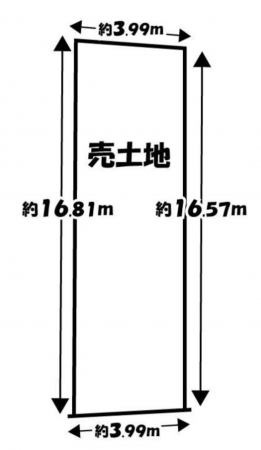 京都市伏見区川東町、土地の間取り画像です