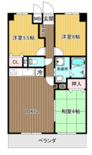 京都市伏見区川東町、マンションの間取り画像です