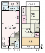 京都市伏見区中島堀端町、中古一戸建ての間取り画像です