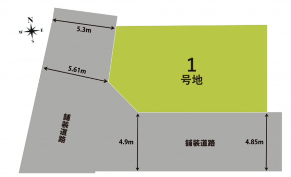 京都市伏見区醍醐柏森町、土地の間取り画像です