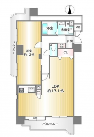 京都市南区唐橋門脇町、マンションの間取り画像です