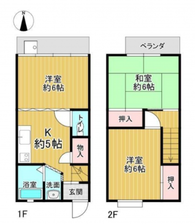 京都市伏見区西柳町、中古一戸建ての間取り画像です