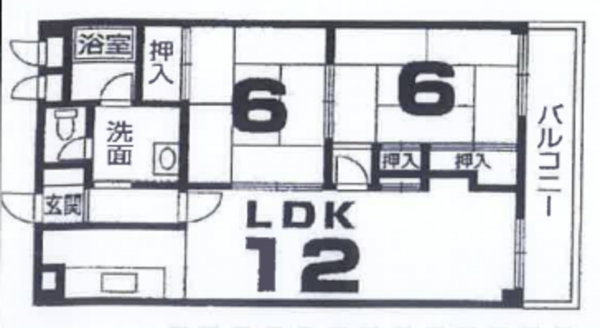 京都市南区久世殿城町、マンションの間取り画像です