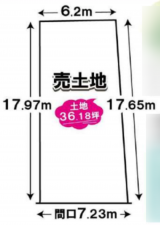 京都市伏見区向島吹田河原町、土地の間取り画像です
