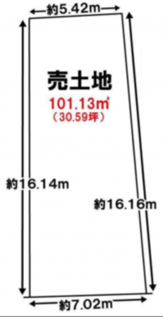 京都市伏見区桃山町遠山、土地の間取り画像です