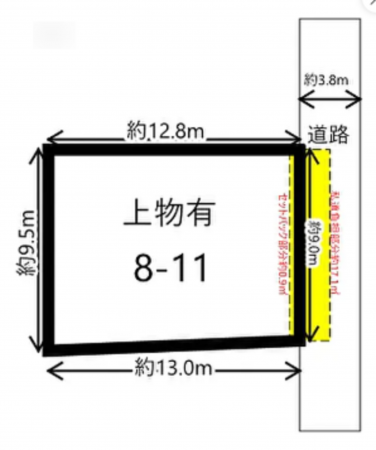 京都市伏見区深草川久保町、土地の間取り画像です