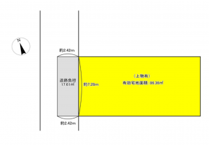 京都市伏見区深草平田町、土地の間取り画像です