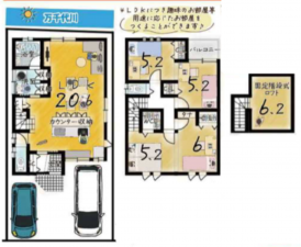 京都市伏見区醍醐御霊ケ下町、新築一戸建ての間取り画像です