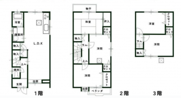 京都市伏見区久我東町、中古一戸建ての間取り画像です