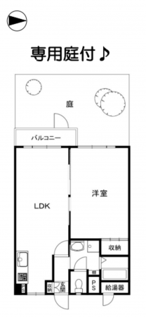 京都市南区西九条南田町、マンションの間取り画像です