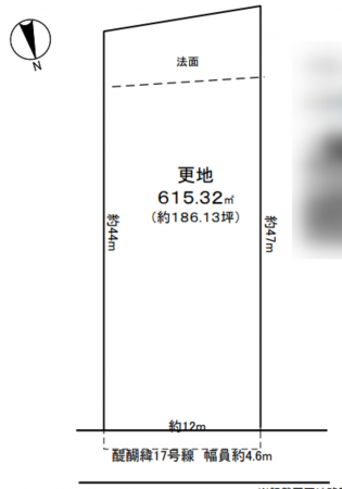 京都市伏見区醍醐赤間南裏町、土地の間取り画像です