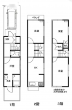 京都市伏見区納所中河原、中古一戸建ての間取り画像です