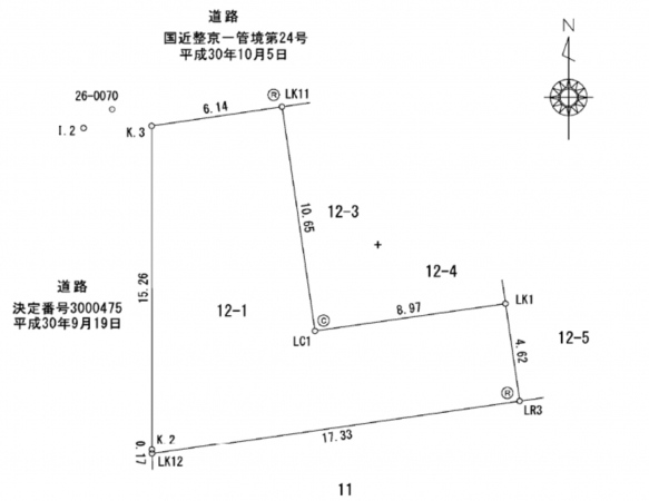 京都市南区唐橋堂ノ前町、土地の間取り画像です