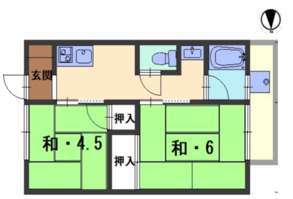 京都市伏見区醍醐切レ戸町、マンションの間取り画像です