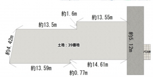 京都市南区四ツ塚町、土地の間取り画像です