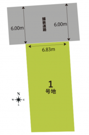 京都市伏見区醍醐御霊ケ下町、土地の間取り画像です