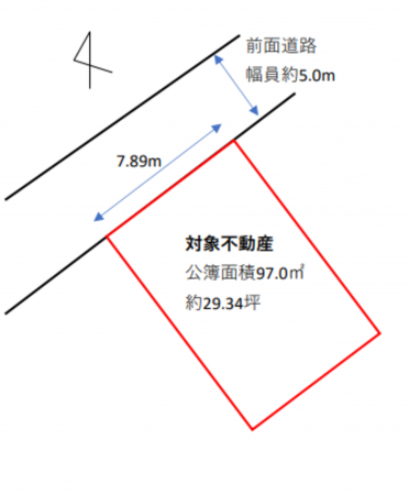 京都市伏見区淀美豆町、土地の間取り画像です