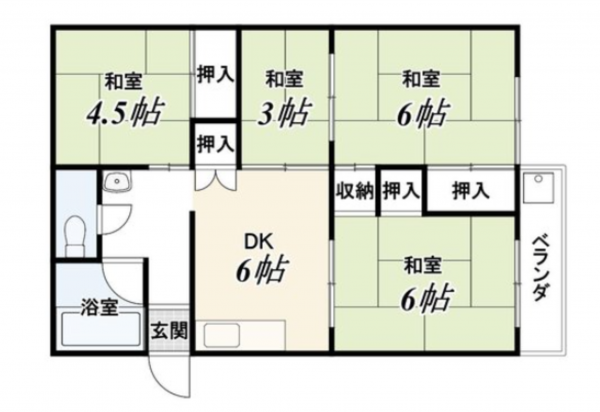 京都市伏見区下板橋町、マンションの間取り画像です
