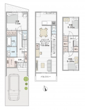 京都市伏見区久我御旅町、土地の建築プラン例画像です