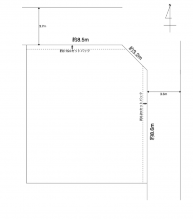京都市伏見区深草紺屋町、土地の間取り画像です