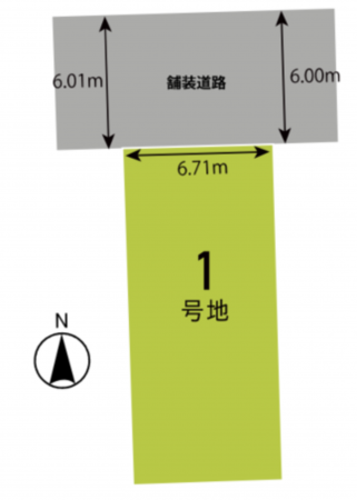 京都市伏見区醍醐新開、土地の間取り画像です