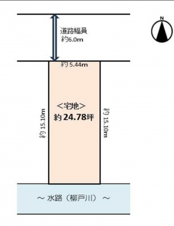 京都市伏見区醍醐江奈志町、土地の間取り画像です