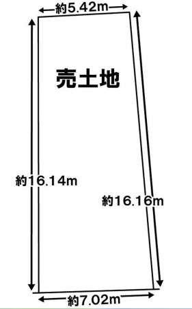 京都市伏見区桃山町遠山、土地の間取り画像です