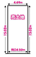 京都市伏見区醍醐御霊ケ下町、土地の間取り画像です