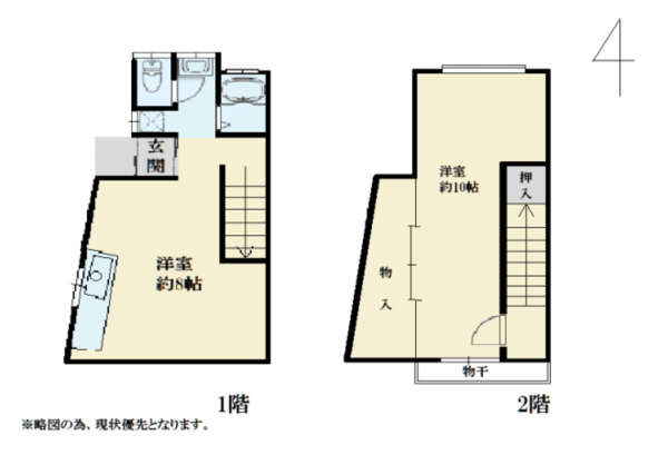 京都市伏見区桝形町、収益物件/住宅の間取り画像です