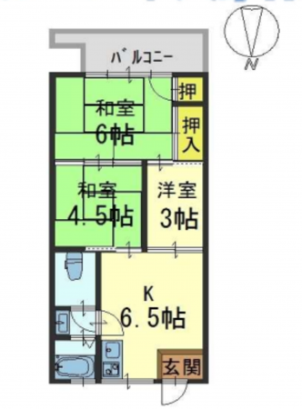 京都市南区上鳥羽八王神町、収益物件/マンションの間取り画像です