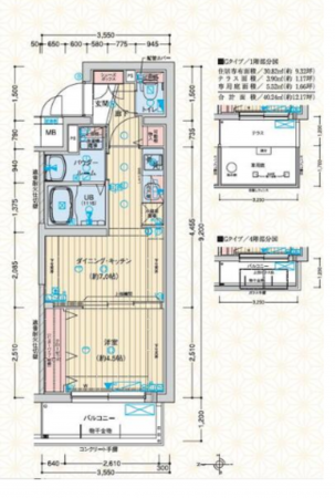 京都市南区八条源町、収益物件/マンションの間取り画像です