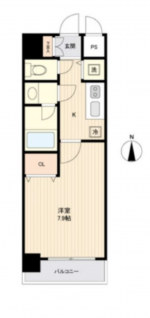 京都市南区西九条大国町、収益物件/マンションの間取り画像です